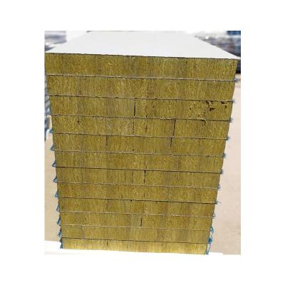 China Modern Building Materials Prefab House rock wool Sandwich Panel Fireproof Wall Board Clean Room sandwich board for sale