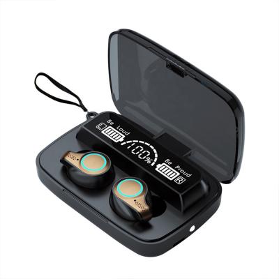 China LED Digital Display Top Products 2021 Power 2000mah Mini Earbuds Bank M9-18M Mini Earbuds Mirror Row Wireless Earphone for sale