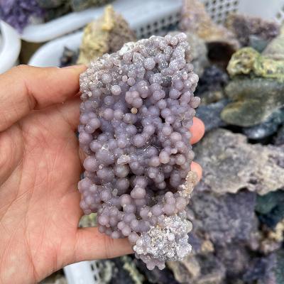 China High Quality Spiritual Purple Grape Agate Europe Quartz Crystal Cluster Mineral Stone Healing for sale