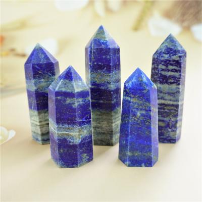 China Europe Hot Sale Natural High Quality Lapis Lazuli Stone Towers Crystal Point For Decoration Healing for sale