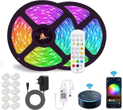 China 24/44 Keys WIFI Light Strip Kits 1m 20m 5050RGB Colorful Bluetooth Smart APP Control Ip65 LED Flexible Light for sale