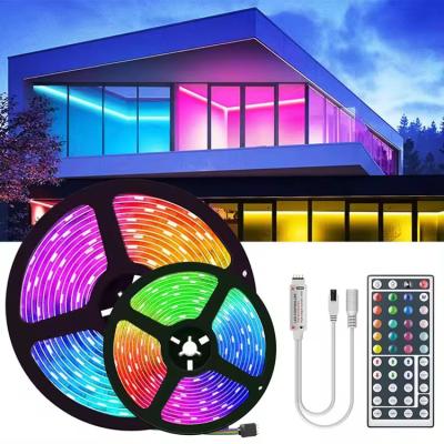 China SMD 5050 30D 5M 10M 15M 20M DC 12V Waterproof RGB LED Strip Light Mini 24key WIFI for sale