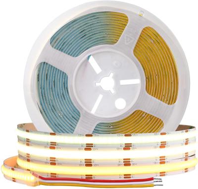 China 560LEDs COB LED Strip 90 CRI CCT Flexible COB 3M With Adapter And Mini RF Controller for sale