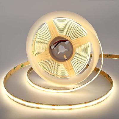 China Venda Quente 480leds 12W/M Dimmable IP20 90Ra COB LED Strip 12V/24V Voltagem de Entrada à venda