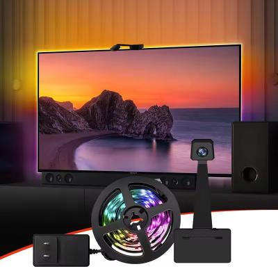 China IP20 3.8m 12V RGBIC Video Game Display Accessories RGB Decor Bar LED Smart TV Backlight Strips Lights With Camera for tv for sale