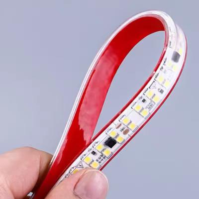 China No-driver High Voltage 220V Driver-free Self-adhesive Light Strip 240leds smd 2835 IP67 IP65 Decorative Line Light Te koop