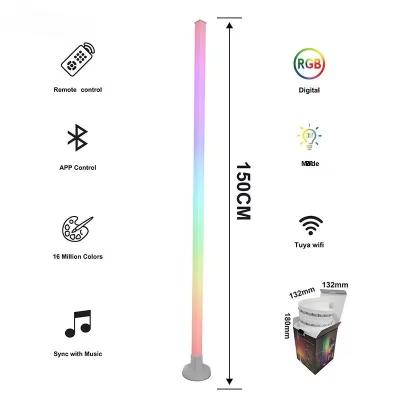 China DIY Atmosphere Smart Home Light Rgb Led Floor Corner Lamp with IR Remote Control for sale