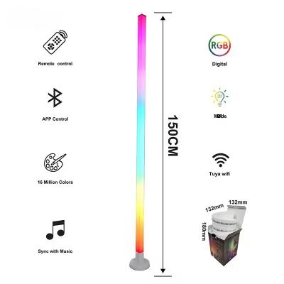 China App Control Bluetooth Atmosphere Smart Home Light RGB Music Sync Standing Lamp for sale