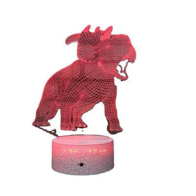 China Creative 3D Lamp Rhino Gifts 3D Night Light Illusion Lamp 7/16 Colors Changing With Remote Best Birthday Christmas Gifts Toys for sale