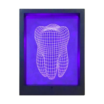 China Modern Tooth Shape 3D Lamp Illusion View Led-hologramm 3D Lamp 7 Color Decoration Light Christmas Day Birthday Gift for sale