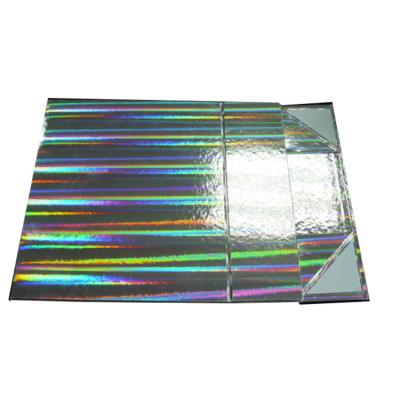 China Recyclable Eco Friendly Luxury Custom Size Foldable Holographic Paper Box Wedding Clothing Paper Cardboard Cosmetic Gift Packaging Box for sale