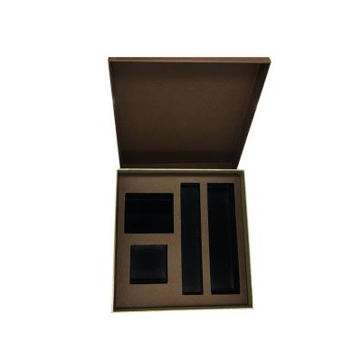 China Custom Wholesale Custom Recyclable Black Luxury Logo Printed Cardboard Foam Tray Magnetic Packaging Book Gift Box for sale