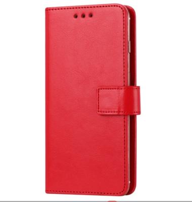 China Type 2018 Crazy Horse grain PU leather wallet flip phone case cover, wholesale phone clamshell case for sale