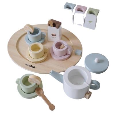 China Wooden Toy Children's Afternoon Tea Cake Children's Kitchen Playset Pretend Play House Simulation Food Baby Birthday Gift for sale