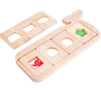 China Toy Montessori Early Learning Geometric Educational Toys Children's Shape And Board Color Matching Wooden Striking Board Educational Board Puzzle for sale