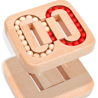 China Children's Learing Toys Luban Flat Keyhole Keyhole Ball Adult Educational Wooden Toy Opening Science and Education Maze Game for sale