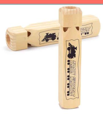 China Children's Gift Children's Train Groove Whistle Parent-Child Teaching Aid Wooden Kindergarten Wooden Whistle Musical Instrument Educational Toys for sale