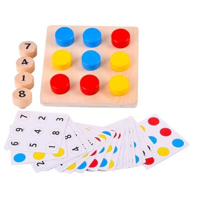 China Children's Learing Toys Parent-Child Color Number Assortment Fun Screw Hand-Eye Coordination Toddlers Interaction Screwing Grasping Wooden Toys for sale