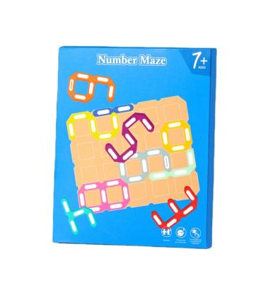 China Educational Toy Montessori Maze Learning Toys Digital Maze Wooden Color Digital Learning Matching Toys for sale