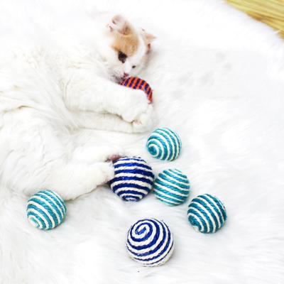 China Sound Sisal Sisal Ball Sisal Tooth Sisal Ball Viable Tooth Ball Chew Toy Dog Play Cat Stick Toy Pet Chew Ball for sale