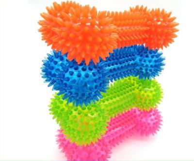 China New TPR Bite Ball Toy Healthy Dog Teeth Grinding Bone Clean Dog Toy Viable Resistant Pet Toy for sale