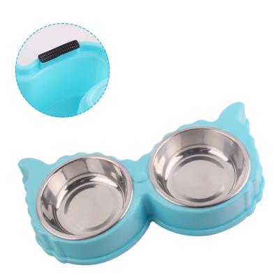 China Double Dog Bowl Automatic Sheep Bowl Non-slip Bottom Stainless Steel Material Is Strong And Durable for sale