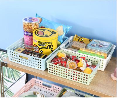 China Viable Japanese Stacking Storage Basket Kindergarten Toys Plastic Books Ending Storage Basket Parts Storage Basket for sale