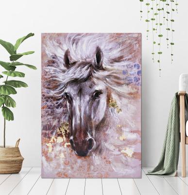 China Copy and Hand Painting High Quality Fine Canvas Hand Painted Champagne Animal Modern Living Room Oil Painting for sale