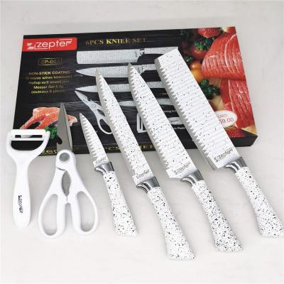 China Best Selling Chef Quality Stocked Stainless Steel Kitchen Knife Set for sale