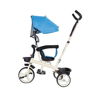 China Ride on Toy Foldable Baby Tricycle Bike with Parent Push Handle HN-713B for sale