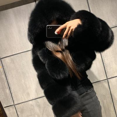 China Breathable Pink Girl Red Plus Size Girl Brown Faux Fur Coat 2020 For Woman Fashionable With Puffy Fur Hood Winter Fur Crop Coats Big Seller for sale