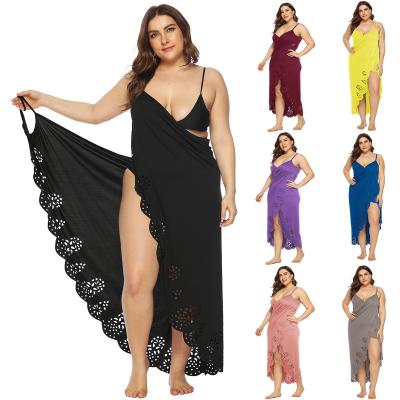 China Plus Size Breathable Bikini Cover Up Sexy Summer Swimsuit Wrap Cover Ups Wrap Sarongs Trim Cover Up Beach Bathing Suit Beach Wear for sale