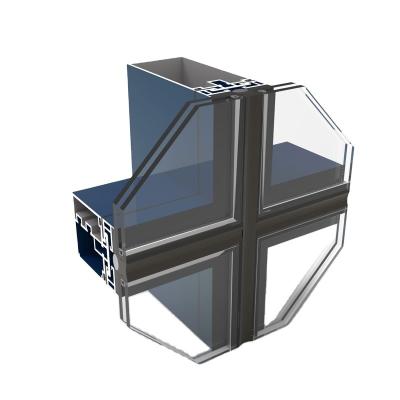 China Glass wall aluminum profile curtain wall with t-slot for sale