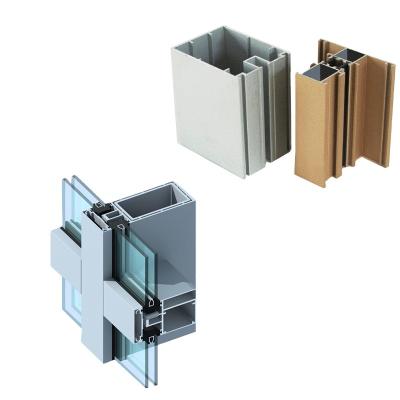 China Aluminum Profile For Shower Bath Aluminum Perfil Extrusion Curtain Wall Frame Profile for sale