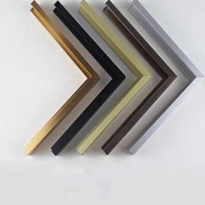 China door & Window Brush Gold Aluminum Photo Frame Aluminum Extruded Profile For Picture Frame Interior Decoration for sale