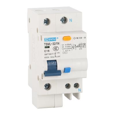 China SENTAI TSML-32 AC 230V 400V Miniature Circuit Breakers 6A 10A 16A 20A 25A 1P+N RCD RCBO Earth Leakage Circuit Breakers 6KA for sale