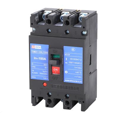 China SENTAI TSM21 Overload Protector MCCB 3P 3 Pole Three Pole Three Pole AC 400V 800V 80A 100A 125A 125amp Molded Case Circuit Breakers MCCB 35kA for sale