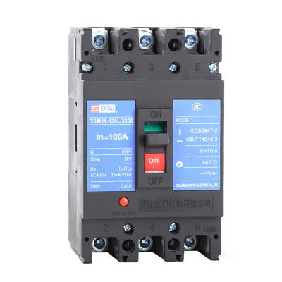 China SENTAI TSM21 MCCB Molded Case Circuit Breakers 80A 100A 125A 125 Amp 3 Pole 3P 4P MCCB Switches AC 400V MCCB 35kA for sale