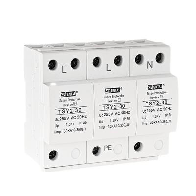 China SENTAI SPD Lightning Arrester Protection Surge Protector Devices 30KA 255V 3 Phase 3P 3pole TSY1-C AC SPD Surge Protector Devices for sale