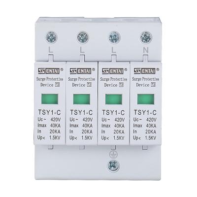 China SENTAI TSY1-C Surge Arrester SPD Surge Protector Devices 20KA 40KA 420V 4 Pole 4P 4pole AC SPD Solar AC Surge Protection Devices for sale