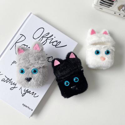 China Cute Plush Stylish Cartoon Cat Earphone Case For AirPods 1 pro Christmas Gift 2 for AirPods Cover Device for sale