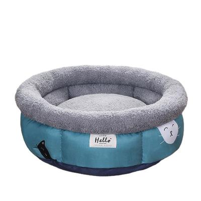 China New Model Round Warm Cat and Dog Kennel Pet Bed Viable Non-Slip Hooded Pet Room for sale