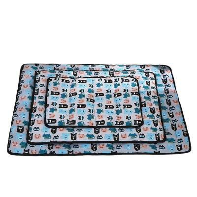 China Durable Canvas Flooring Mat Cushion Multiple Colors Damp Pet Make Hard Durable Printed Car Seat Cover Summer Pet Protector Wholesale for sale