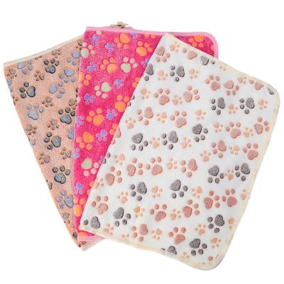 China Durable Super Soft Polyester Plush 100% Waterproof Pet Blanket Sherpa Shear Printed Dog Blanket for sale