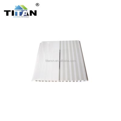 China Artistic TITAN Waterproof Bathroom Ceilings Wall Panels Normal PVC Panel UPVC Printing Flat Panels for sale