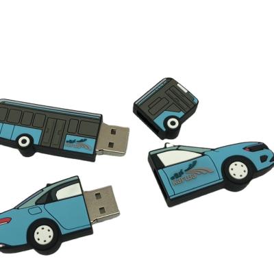 China Customized Logo 16GB Customized Cute Lightweight Plastic PVC USB Flash Drive Custom Make PVC USB Flash Drives Car Shape for sale