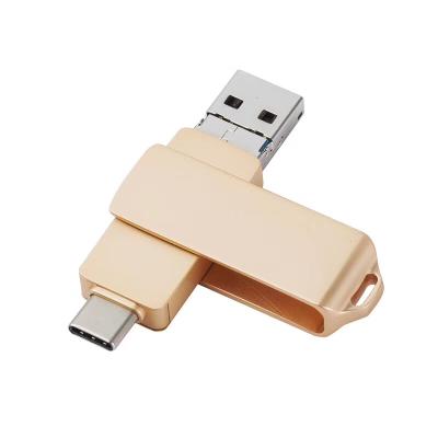 China China Promotional Custom Usb Flash Drive Stock Usb Otg 3In1 Flash Drive Dual 3.0 64Gb Type C Usb 3.0 Flash Drive Otg for sale