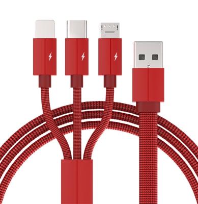 China Multi Function Data Transfer Cable 3 in 1 Phone Cable For Mobile Phone Micro Usb Fast Charging Type C Cable With Good Price High Quality for sale