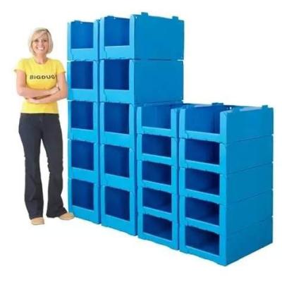 China Recycled Materials Warehouse Correx Corflute Boxes Plastic Stackable Storage Bins for sale