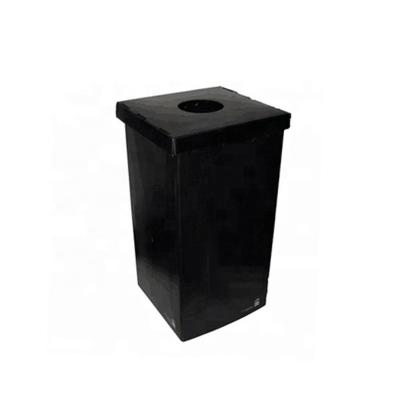 China Recycled materials wholesale strong and durable pp wall corflute coroplast twin plastic wrinkled recycle garbage bin for sale